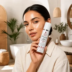 Hydrating Broad Spectrum SPF 50 Facial Tinted Sunscreen Hyaluronic Acid Mineral Sun Cream for Daily UV Protection