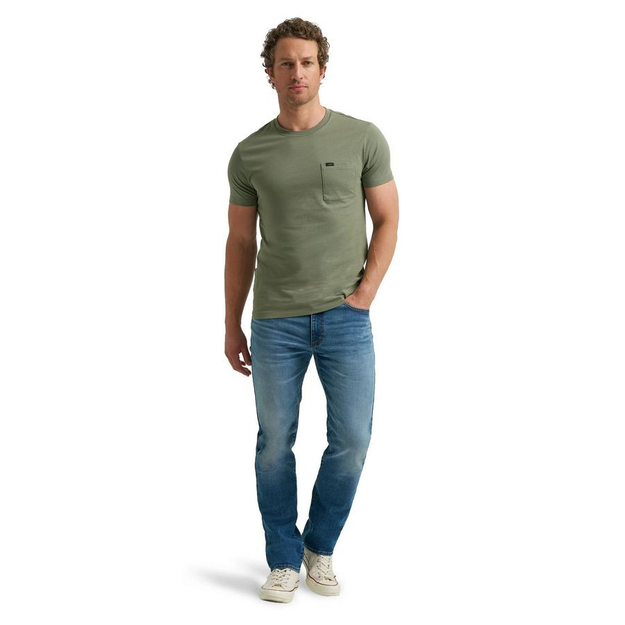 Lee® Men's Regular Fit Straight Leg Denim Jeans with Stretch